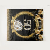 シック50th誕生日ダイアモンドナンバハイヒール タペストリー (正面(横))