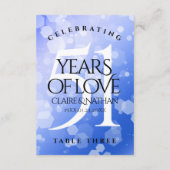 シック51thサファイヤ結婚の記念日テーブルカード サンキューカード (裏面)