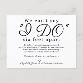 シック6つの足アパート延期結婚変更日 案内ポストカード