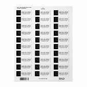 シック60th誕生日白黒差出人住所 ラベル (フルシート)