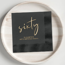 シック70thバースデーパーティー 箔ナプキン