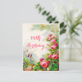 シック75th誕生日ビクトリアンバラコテージガーデン 招待状 (スタンド正面)