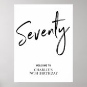 シック770thバースデーパーティー歓迎サイン ポスター (正面)