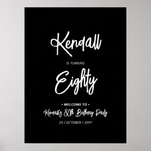 シック880thバースデーパーティー歓迎サイン ポスター