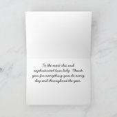 シック&おもしろいボスのデイカード サンキューカード (内部)