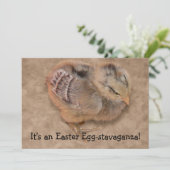 シック – ふわふわベビーチキンイースター 招待状 (スタンド正面)