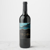 シック・アゲテゲードティール(緑がかった色)金ゴールド90thバースデーパーティー ワインラベル (正面)