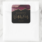 シック・アゲートゲードブルゴーニュ金ゴールドバースデーパーティー スクエアシール (バッグ)