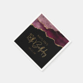 シック・アゲートゲードブルゴーニュ金ゴールド18thバースデーパーティー スタンダードカクテルナプキン (角)