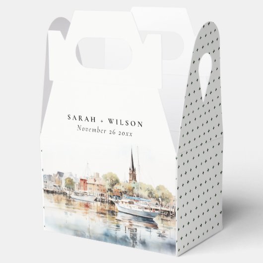 シック・アナポリスメリーランドウォーター結婚カラー フェイバーボックス (オープン)