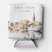 シック・アナポリスメリーランドウォーター結婚カラー 缶クーラー (正面)