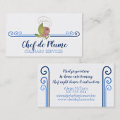 シック·アフリカ系アメリカ人女性シェフ名刺 名刺 (正面/裏面)