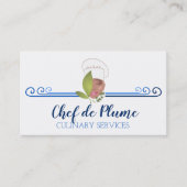 シック·アフリカ系アメリカ人女性シェフ名刺 名刺 (正面)
