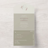 シック・アラバ結婚スター オールインワン招待状 (内側)