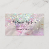 シック・アルコールインクメイクアップアーティストホログラフィックグリッター 名刺 (裏面)