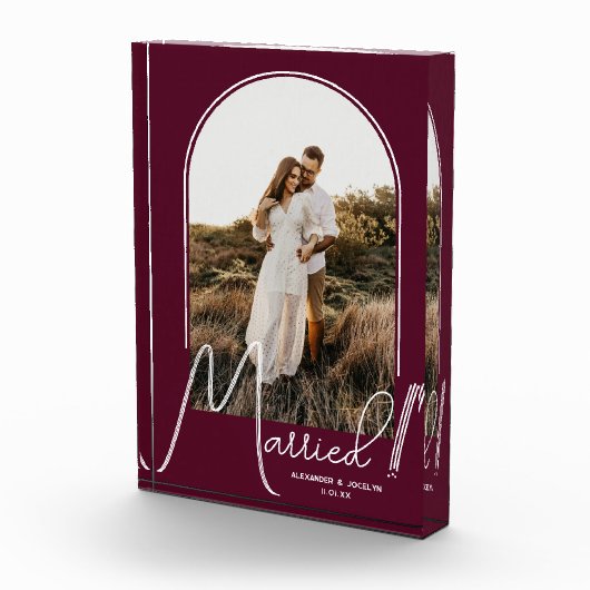 シック・アーチブルゴーニュ結婚ーズ フォトブロック (右)