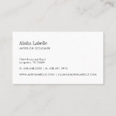 シック&イエローモダンプ淡い色のライド 名刺 (裏面)