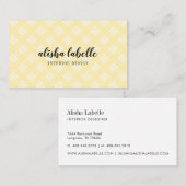 シック&イエローモダンプ淡い色のライド 名刺 (正面/裏面)