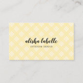 シック&イエローモダンプ淡い色のライド 名刺 (正面)