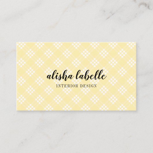シック&イエローモダンプ淡い色のライド 名刺 (正面)