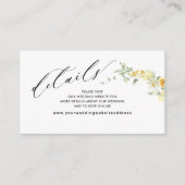 シック・イエロー結婚フローラのWebサイト/詳細 エンクロージャーカード (正面)