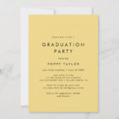 シック・イエロー・フォト卒業パーティー 招待状 (正面)