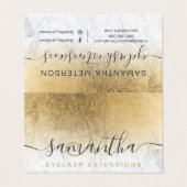 シック·イエロー·金ゴールド·フォイル·マーブルグラデーション·アイ·アフターケア 名刺 (外部フラット)