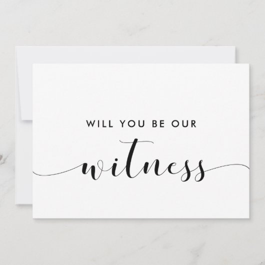 シック・ウィルが証人提案カード 招待状 (正面)