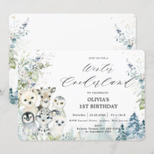 シック・ウィンター・アークティック・アニマルズ・ワンダーランド1歳誕生日