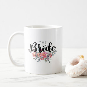 シック・ウォーター・カラー結婚フローラ・ブライド コーヒーマグカップ