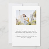 シック・エステティックタイポグラフィモダン卒業 案内状 (裏面)