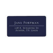 シック・エレガンス |ミッドナイトブルー |アドレス ラベル (正面)