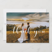 シック&エレガントなウェディングフォトサンキューカード 案内状 (正面)