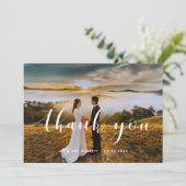 シック&エレガントなウェディングフォトサンキューカード 案内状 (スタンド正面)