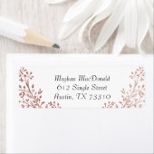 シック&エレガントバラ金ゴールドフローラ差出人住所 ラベル (インサイチュ)