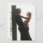 シック・エレガントパープル・スクリプト・フ結婚ォトズ 招待状 (裏面)