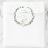 シック・エレファントグリーン男女兼用リー1st誕生日 ラウンドシール (バッグ)