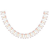 シック・エレファント1st誕生日ワンピンクフローラバンティング バンティングフラッグ (全)