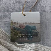 シック・エンジェルイン天国ベビーメモリアルフォトオーバーレイ セラミックオーナメント