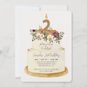 シック・オレンジ秋秋2ndバースデーケーキ 招待状 (正面)