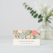 シック・オレンジ赤面ティール（緑がかった色）ブルーグリーンアンブロシアフローラ 名刺 (スタンド正面)