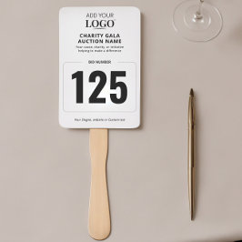 シック・オークションパドル | チャリティモダン入札番号 ハンドファン