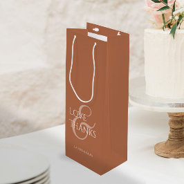 シック・オークレテラコッタミニマリスト感謝していラブ& ワインギフトバッグ