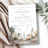 シック・オーランドフロリダスカイライン結婚の記念日 招待状