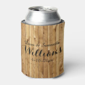 シック・カントリー・ウッド氏ミセス・結婚式の引き出物 缶クーラー (缶正面)