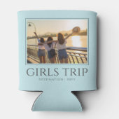 シック・ガールズ・トリップ |女子の週末のカスタム写真 缶クーラー (裏面)