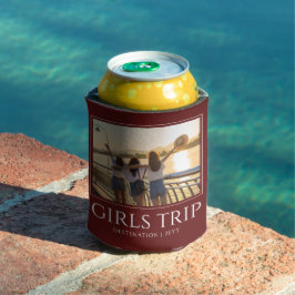 シック・ガールズ・トリップ |女子の週末のカスタム写真 缶クーラー