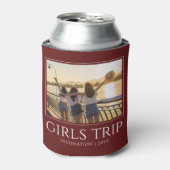 シック・ガールズ・トリップ |女子の週末のカスタム写真 缶クーラー (缶正面)