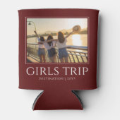 シック・ガールズ・トリップ |女子の週末のカスタム写真 缶クーラー (正面)