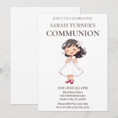 シック・ガールズ・ファースト・コミュニオン 招待状 (正面/裏面)